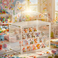 4-Tier Acrylic Figure Display Case with Magnetic Design – Clear Collector Showcase Box for Action Figures Dolls Funko Pop Anime Desktop
