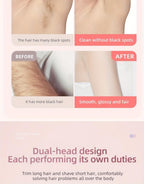 Electric Epilator for Women Double Head USB Rechargeable Hair Removal Shaver Bikini Trimmer Body Private Area Grooming Device