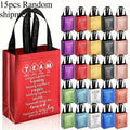 Gift Bag Set Employee Appreciation Print, 15 Random-Color Non-Woven Handle Bags in Ten Message Designs