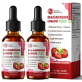 Liquid Magnesium Glycinate Drops 1000mg with Bromelain Cellulose Fiber Vitamin B6 C D & Zinc