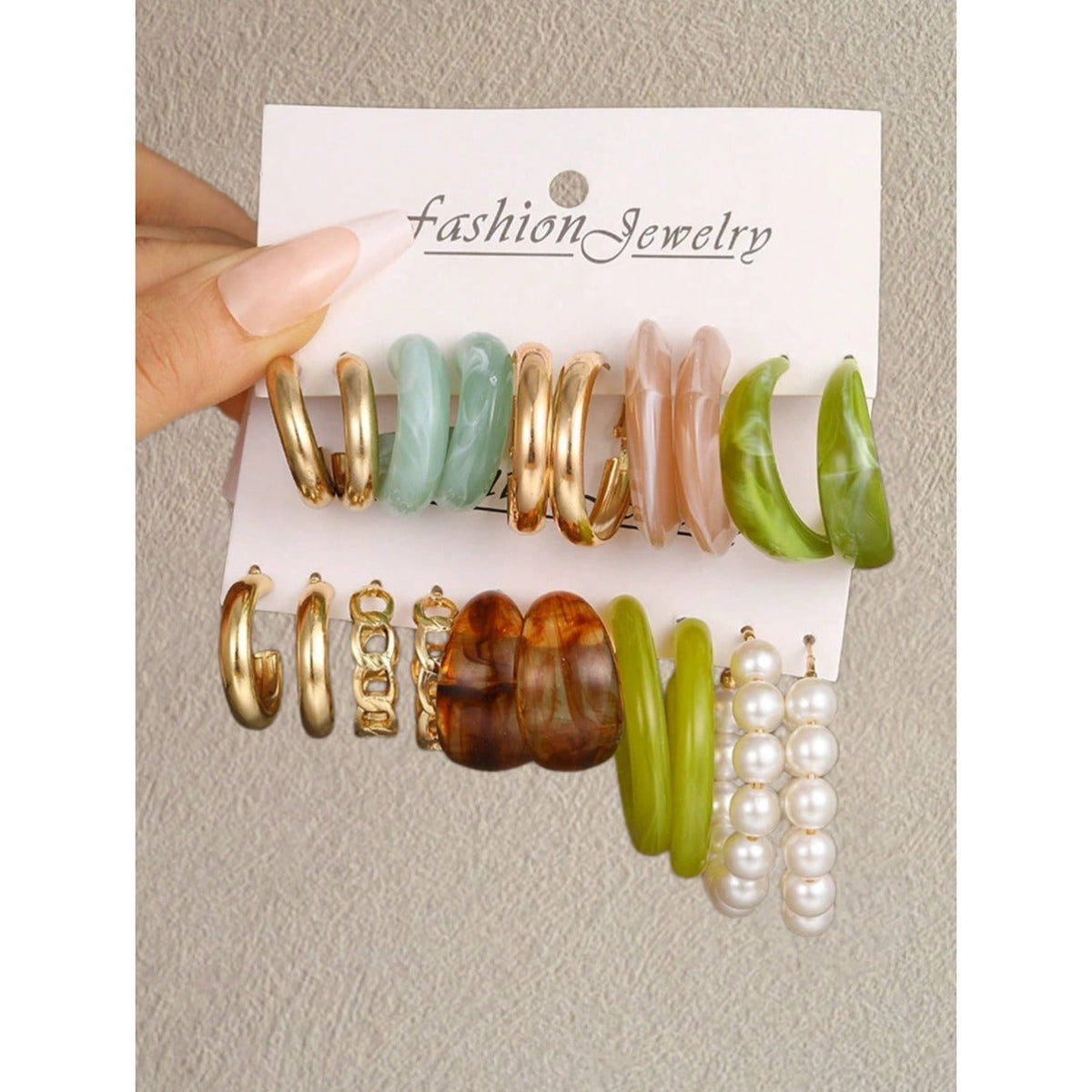 Earrings for Women - Geometric Earring Set 20 30pcs Colorful Multi-Style Random Assorted - product detail view 10