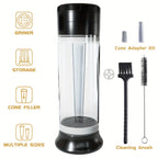 3-in-1 Zinc Alloy Spice Grinder Pre-Rolled Cone Loader 6-Hole Storage Rolling Machine for Entryways, Bedrooms and Living Spaces