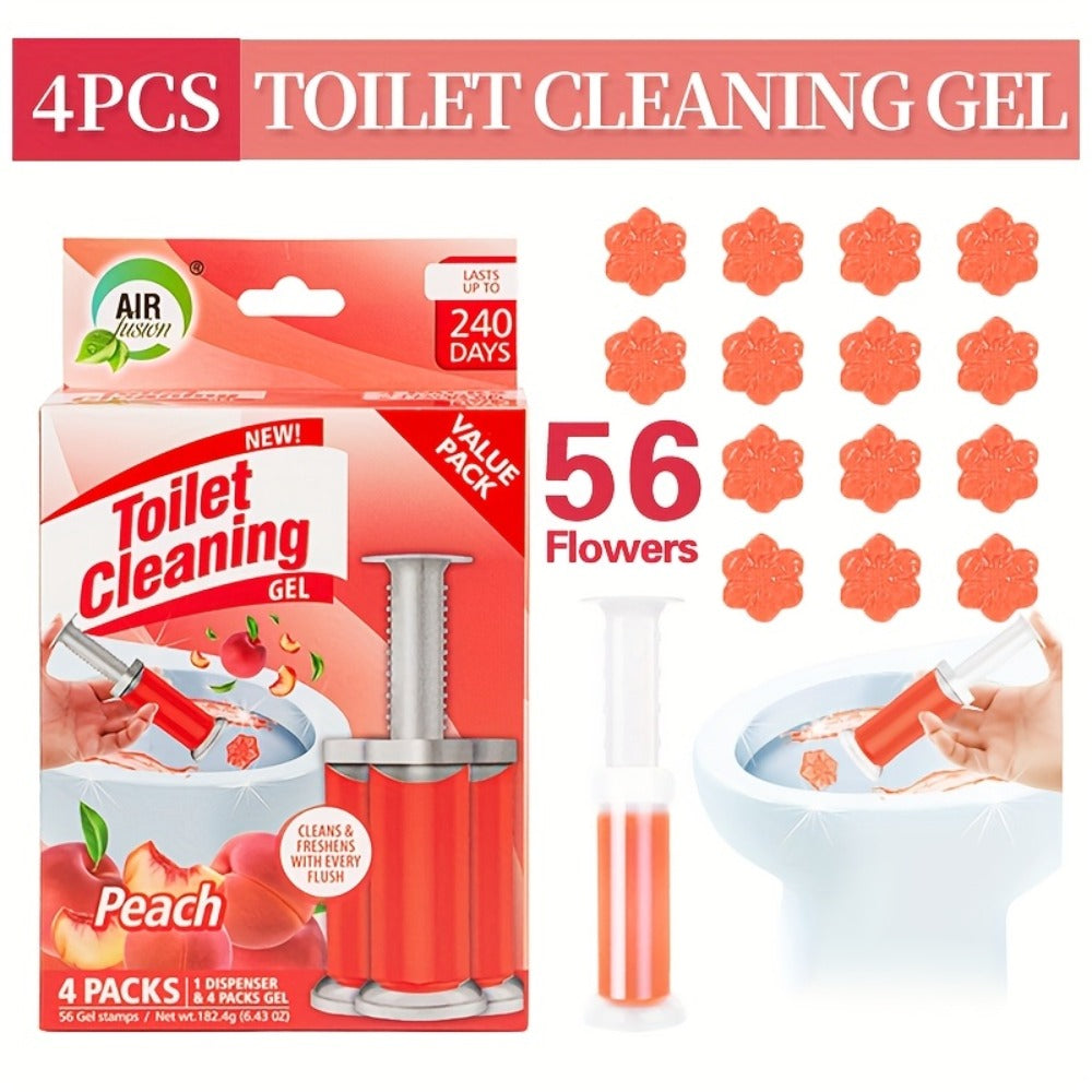 Toilet Cleaning Gel Stamp with Dispenser, Toilet Bowl Freshener & Cleaner Gel Stamps Scale & Toilet Ring