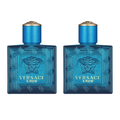 Eau de Toilette Versace Eros for Men Travel Mini Pack with Two 5ml Blue Bottles and Boxed Set