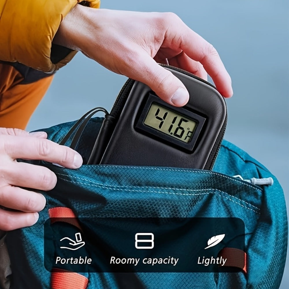 Insulin Cooler Travel Case with Temperature Display, Portable Diabetic Medication Bag with 2 TSA Approved Ice Packs for Insulin Pens