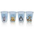 Mini Shot Glass Drinkware Set, Four 2oz Disney Winnie the Pooh Character Cups with Pooh, Piglet, Eeyore and Tigger Art