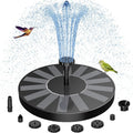 Black Floating Solar Fountain Pump with 16 cm Disc and Interchangeable Spray-Head Fittings