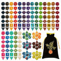 DND Polyhedral Dice Set 25 Sets 175pcs, Double Color D4 D6 D8 D10 D12 D20 for Dungeons & Dragons RPG MTG Tabletop Games