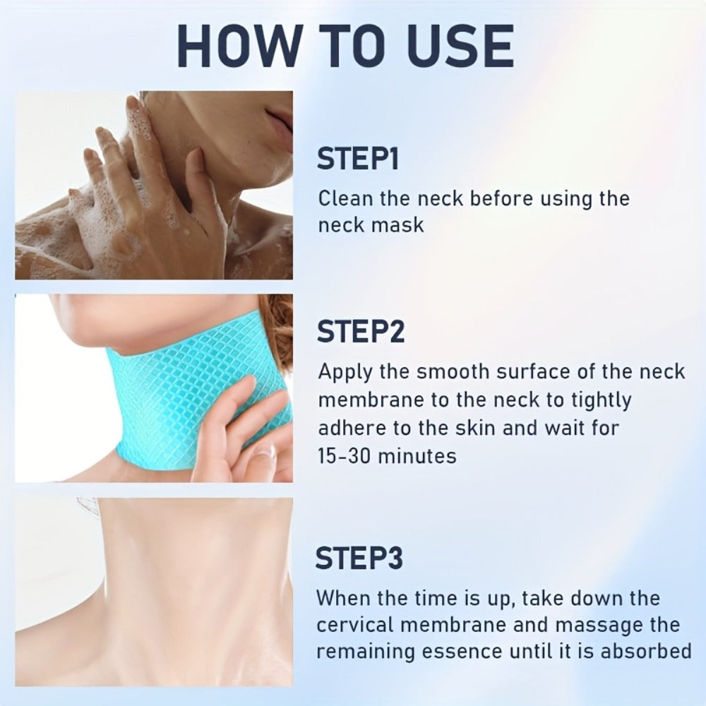 Neck Mask Patch 5pcs & Lifting, Bio Collagen, Bee Venom & 4-in-1 Retinol Gel Patch, Reduces Wrinkles & Sagging