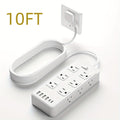 Power Strip Flat Plug 18-in-1 Surge Protector with 12 AC Outlets, 4 USB-A, 2 USB-C and 5- or 10-Foot Cord