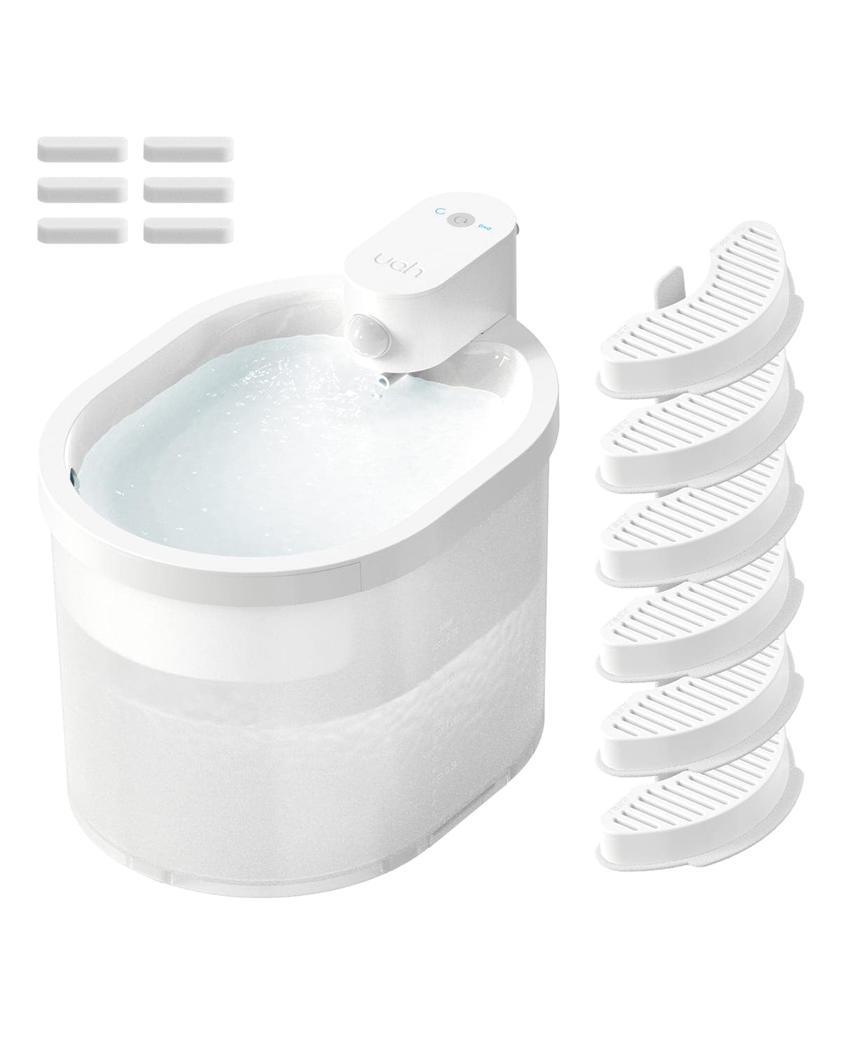 Cordless Automatic Cat Water Fountain 1*Fountain & 6*Filters
