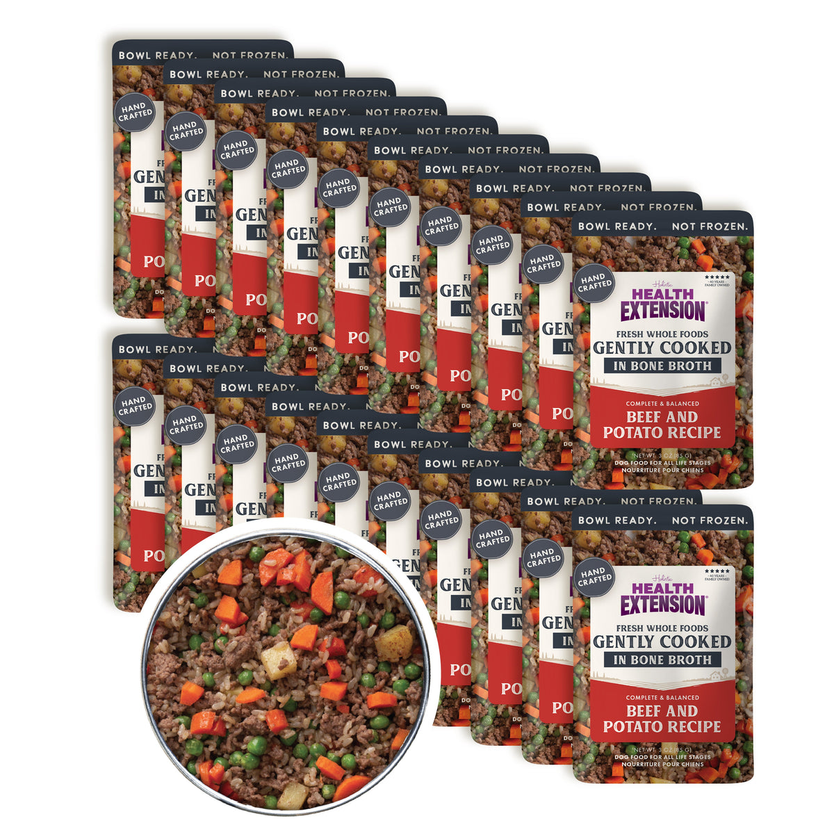 Gently Cooked Beef Dog Food 3 ounce / 20 Pack