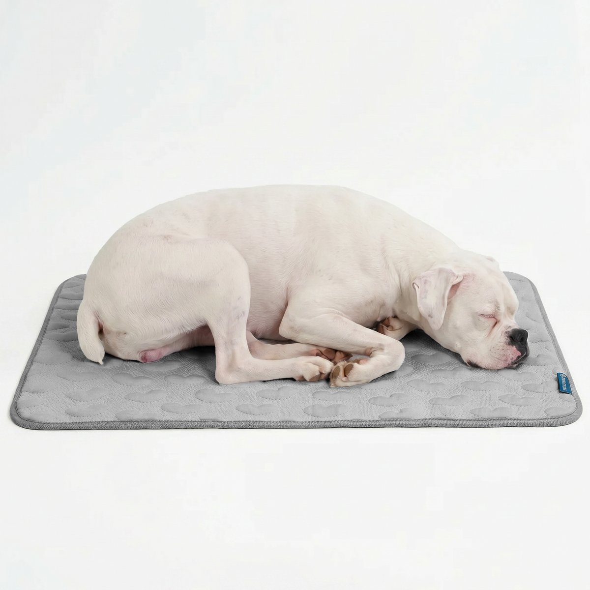 Breathable Cooling Dog Mat Hearts Grey / XL