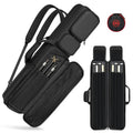 Pool Cue Case 4x4 – Billiard Cue Bag Holds 4 Butts & 4 Shafts, Hidden Backpack Strap, Large Front Accessory Pockets