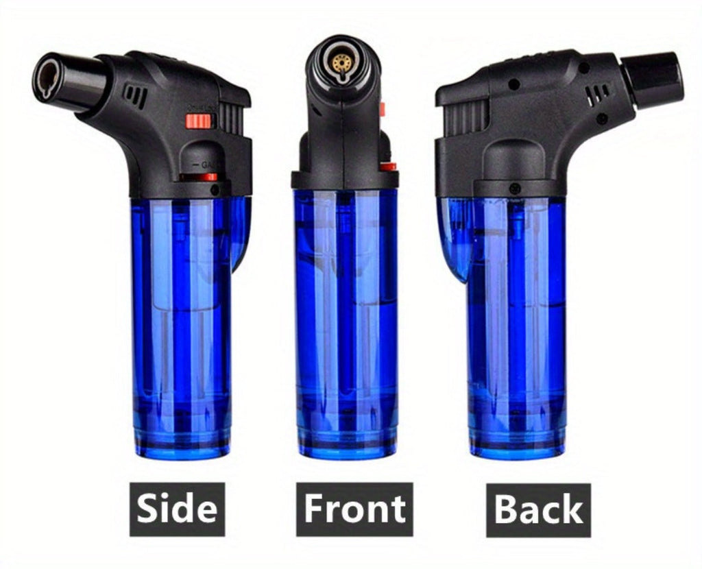 Butane Torch Lighter 6pcs Big Jet Flame Refillable & Adjustable Mini Blow Torch - Gift Box Set for Camping