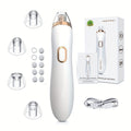 Blackhead Remover Vacuum Pore Cleaner 5 Adjustable Suction Levels - 4 Probe Heads 600mAh for Bath Time, Home Spa and Personal Care