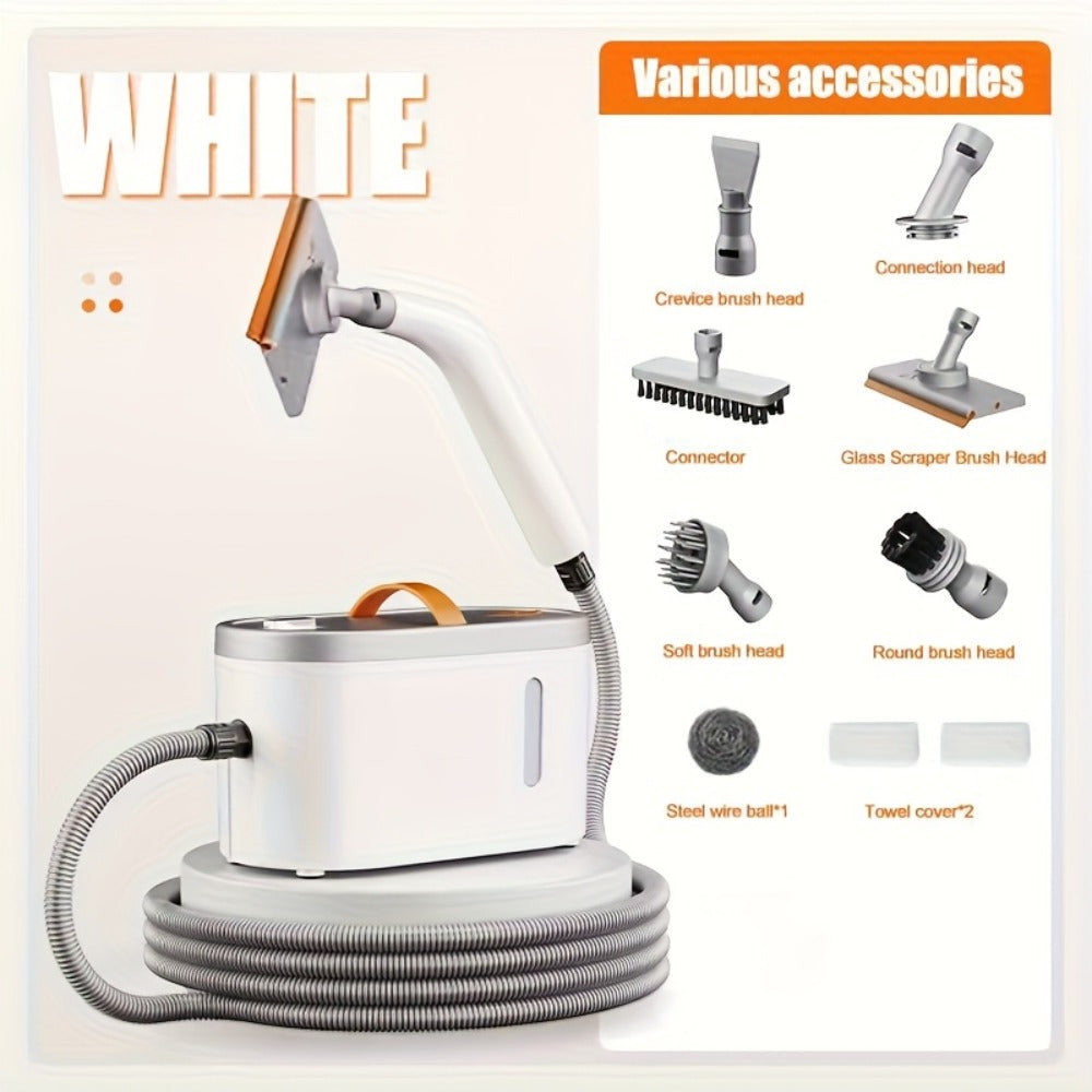 Portable Steam Cleaner 1200W, 2.3Bar High-Pressure Handheld Steam Cleaner 15-Second Heat-Up, 750ML Tank