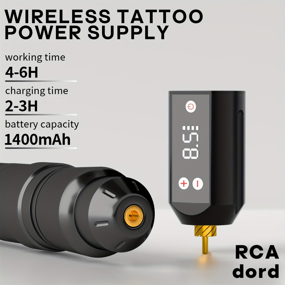 Tattoo Pen Kit Wireless Battery Tattoo Gun with LCD Screen, 1500mAh Cordless Rotary Tattoo Machine