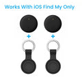 Apple Find My Tracker 2 Pack AirTag-Size Bluetooth Key Finder with Keychain Holder, Anti-Lost Locator for Keys Pets Bags Luggage