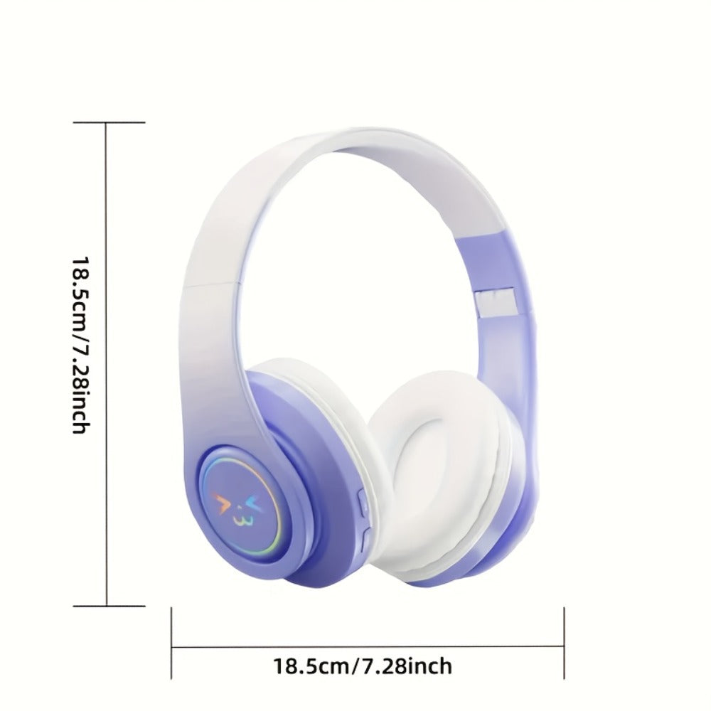 Foldable ANC Over-Ear Headphones with Bluetooth 5.3, Microphone and Four Gradient Color Hook Sets