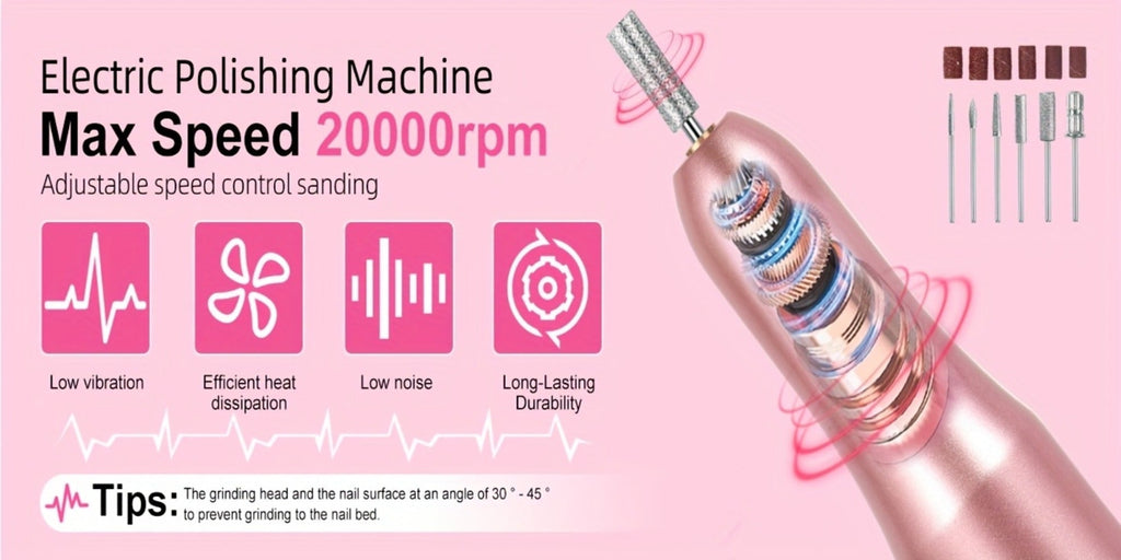 Complete Acrylic Nail Kit with Drill & UV LED Light, Colored Acrylic Powders & All Tools Included