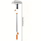 3-in-1 Glass Cleaning Kit with Durable Metal Pole & Scraper, Window Cleaner Tool for High Windows Shower Doors Car Windshields