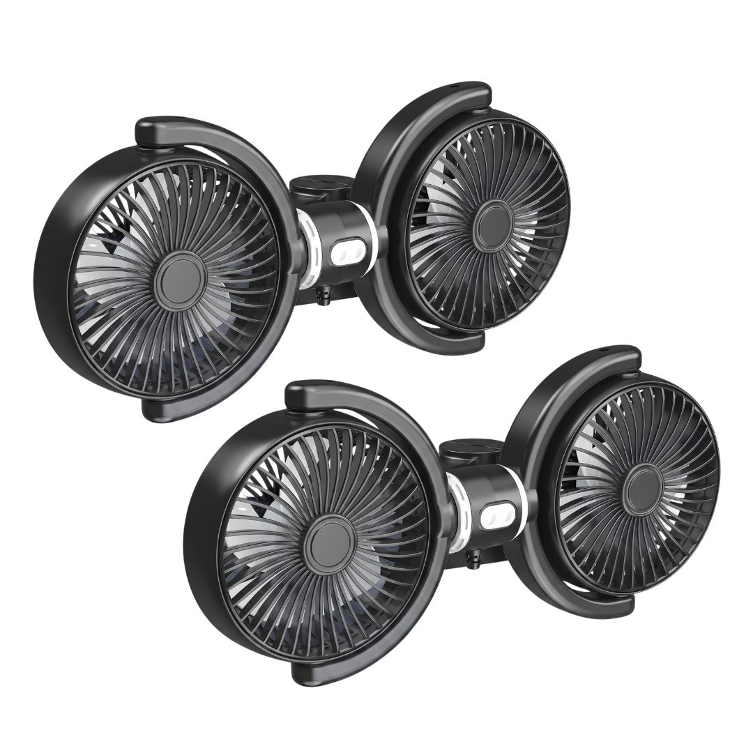 USB-A Backseat Dog Cooling Fan 2 Dual-Fan Kits