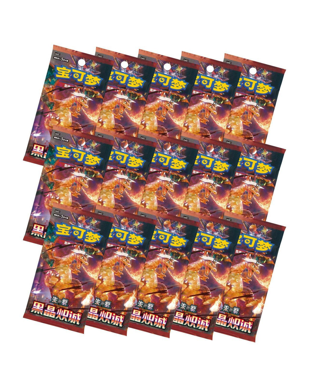 Trading Card Game Dark Crystal Blaze Simplified Chinese Booster Box with 15 Packs and 5 Cards Per Pack