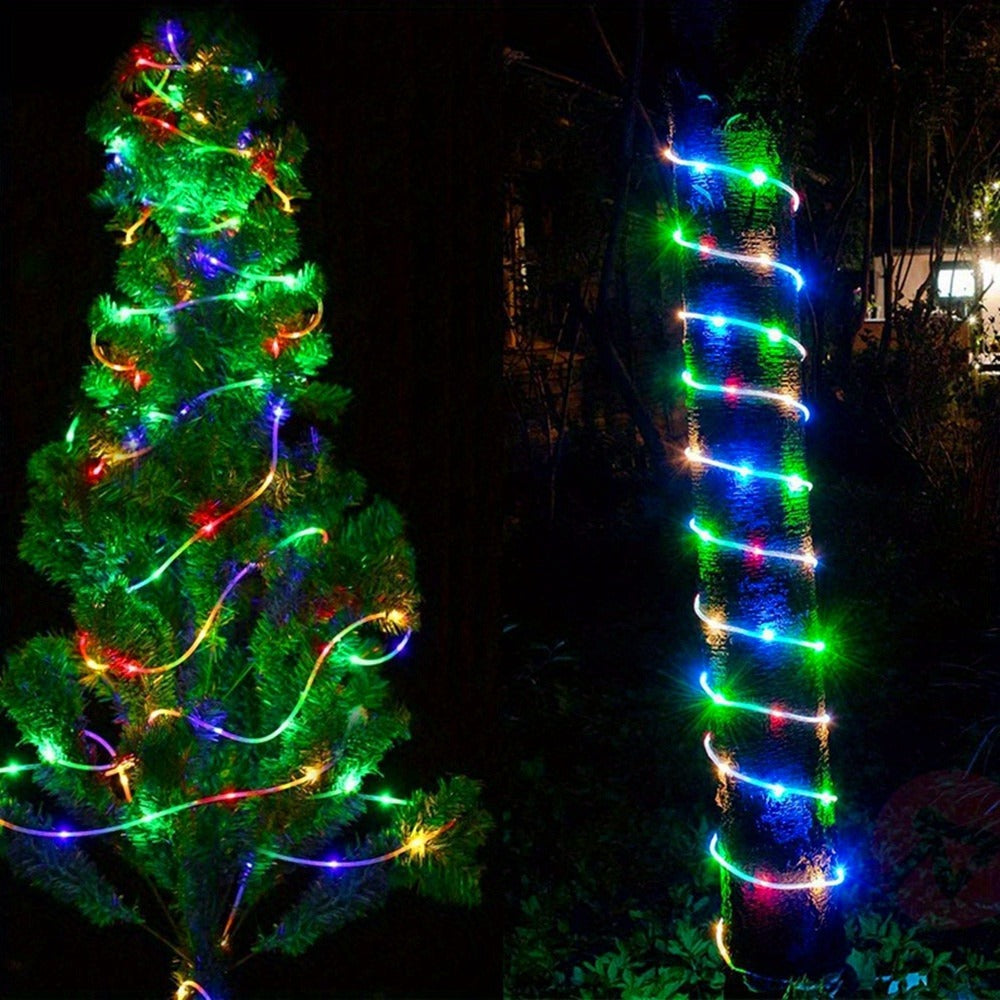 Solar Powered LED Trampoline Lights Colorful Rope Lights for 8-16 Ft Trampolines 8 Dynamic Modes IP65 Waterproof Outdoor Backyard Decoration
