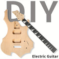 Electric Guitar DIY Kit, Flame-Shaped Six-String Build with Dual Humbuckers, Tremolo Bridge and Included Hardware