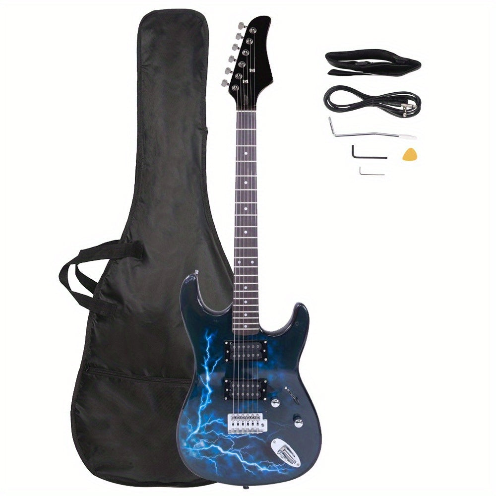 Electric Guitar, USB, 36V, Black, Dark, Blue for Lessons and Practice