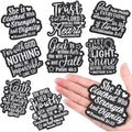 Embroidered Patch Set, Eight Christian Faith Phrase Designs Around 3 Inches with Iron-On or Sew-On Application