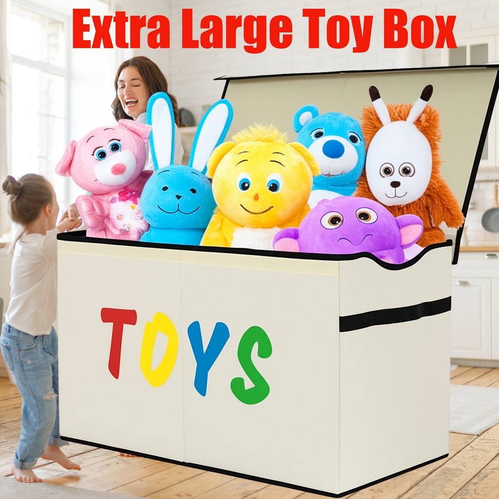 Extra-Large Kids Toy Storage Chest, Foldable Toy Box for Kids' Room