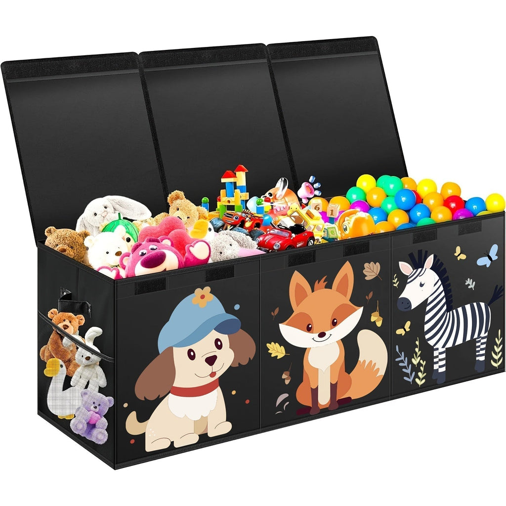 Extra-Large Kids Toy Storage Chest with Secure Lid for Kids' Room