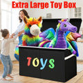 Extra-Large Kids Toy Storage Chest with Secure Lid, Large Toy Organizer Bin for Kids' Room