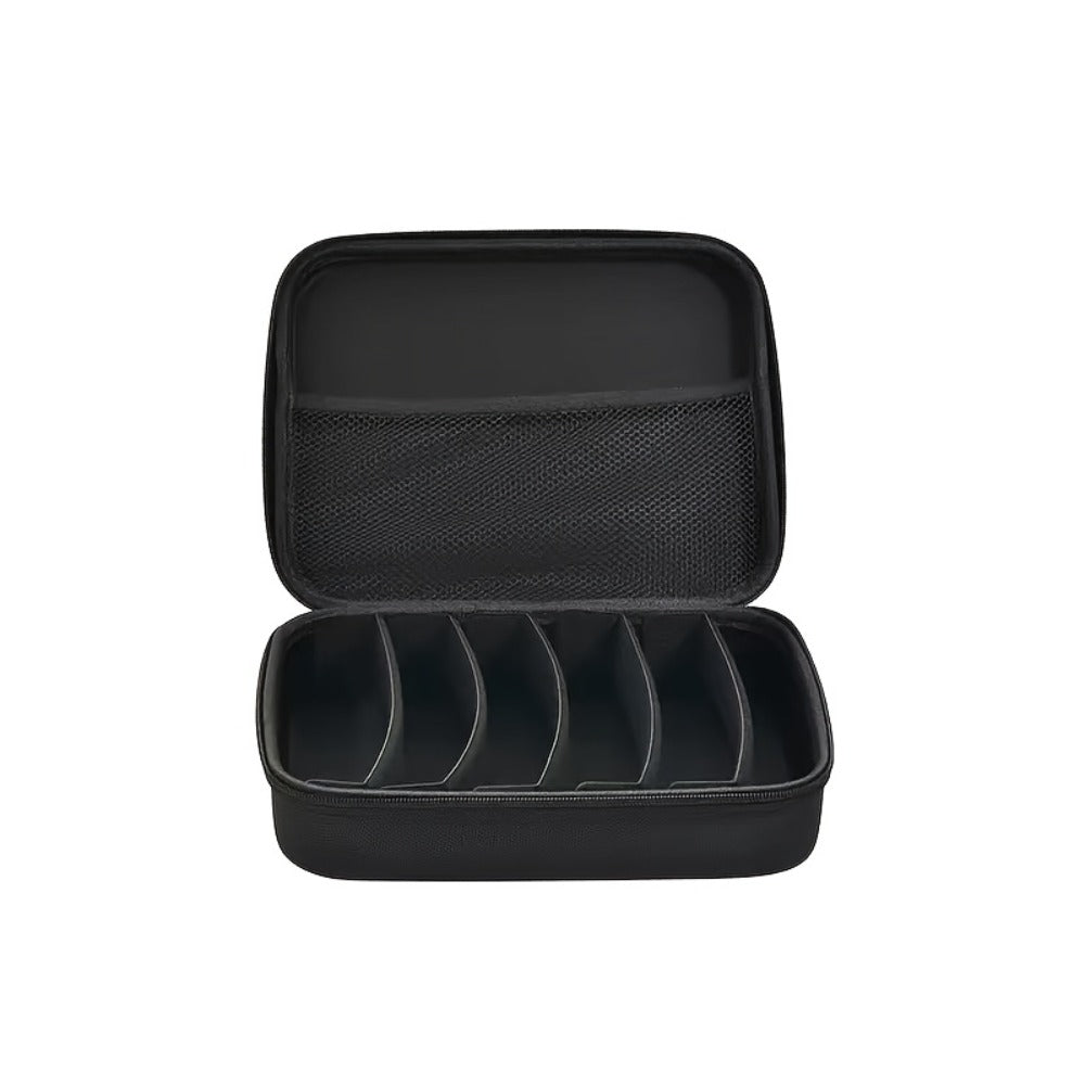 Eyewear Accessories - Hard Shell Eyeglasses Organizer Case - Adjustable 7-Slot Portable Storage - product detail view 2
