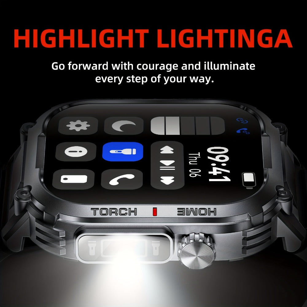 Smart Watch 2.02-Inch Rugged TFT Display with 500mAh Battery, LED Flashlight and Wireless Calling
