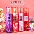 Body Spray for Women 4-Pack 8.4oz Each Hair Body Fragrance Mist Set 20 Floral Fruity Scents Daily Use Gift Value Bundle 250ml Per Bottle