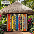 Boho Pattern Outdoor Curtain Pair in 180 cm Width with 180, 213 or 243 cm Length Options for Patio Use