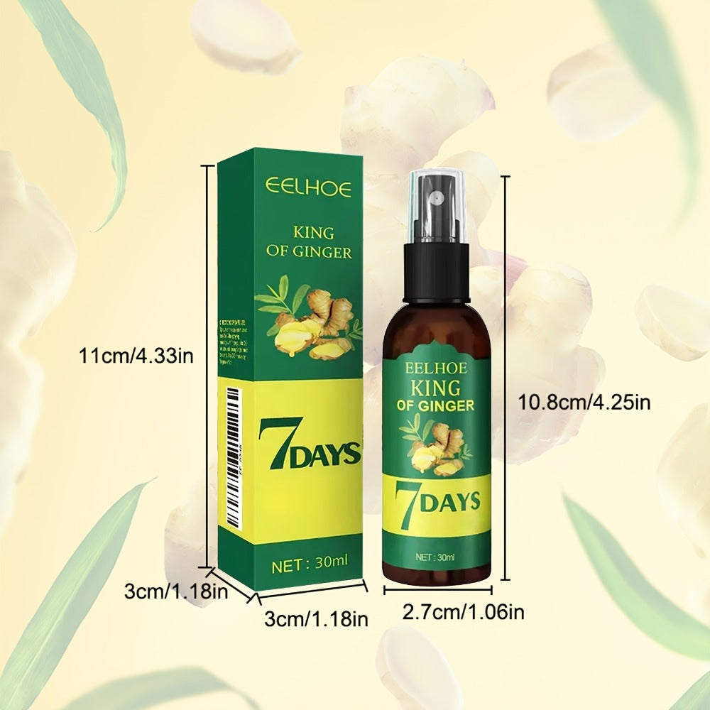 Ginger & Biotin Hair Growth Gift Set 2-Pack - Ginger Scalp Oil + Biotin Strengthening Serum for Home, Travel and Salon Hair Styling