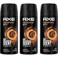 AXE Dark Temptation Body Spray for Men 3 Pack 5oz Each Deodorant Spray Chocolate Scent Mens for Entryways, Bedrooms and Living Spaces