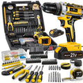 21V Cordless Drill Set Electric Drill Driver Kit with Lithium Battery Screwdriver Bits Hand for Entryways, Bedrooms and Living Spaces