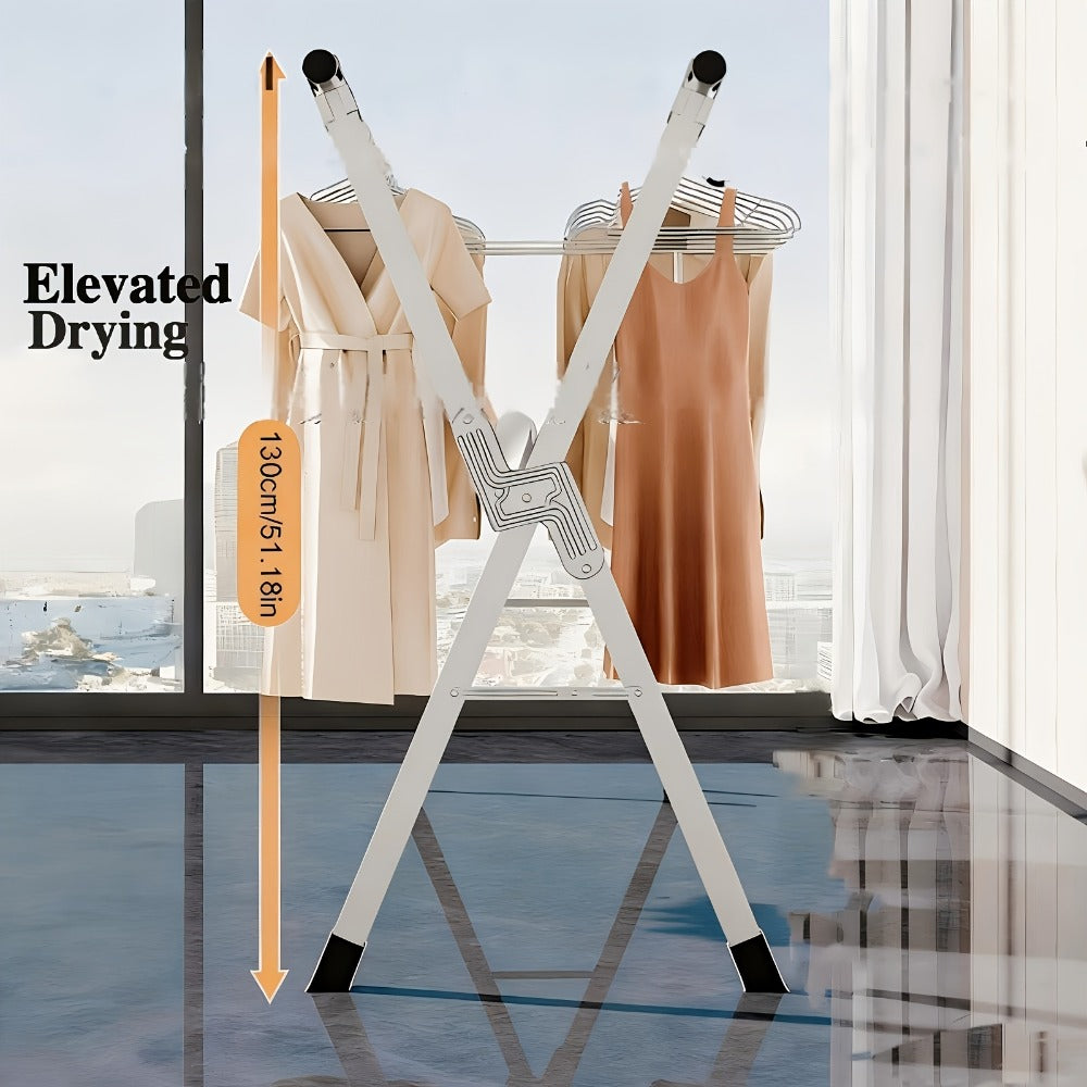 Clothes Drying Rack Collapsible Freestanding, Heavy Duty Stainless Steel Laundry Drying Rack Indoor Outdoor