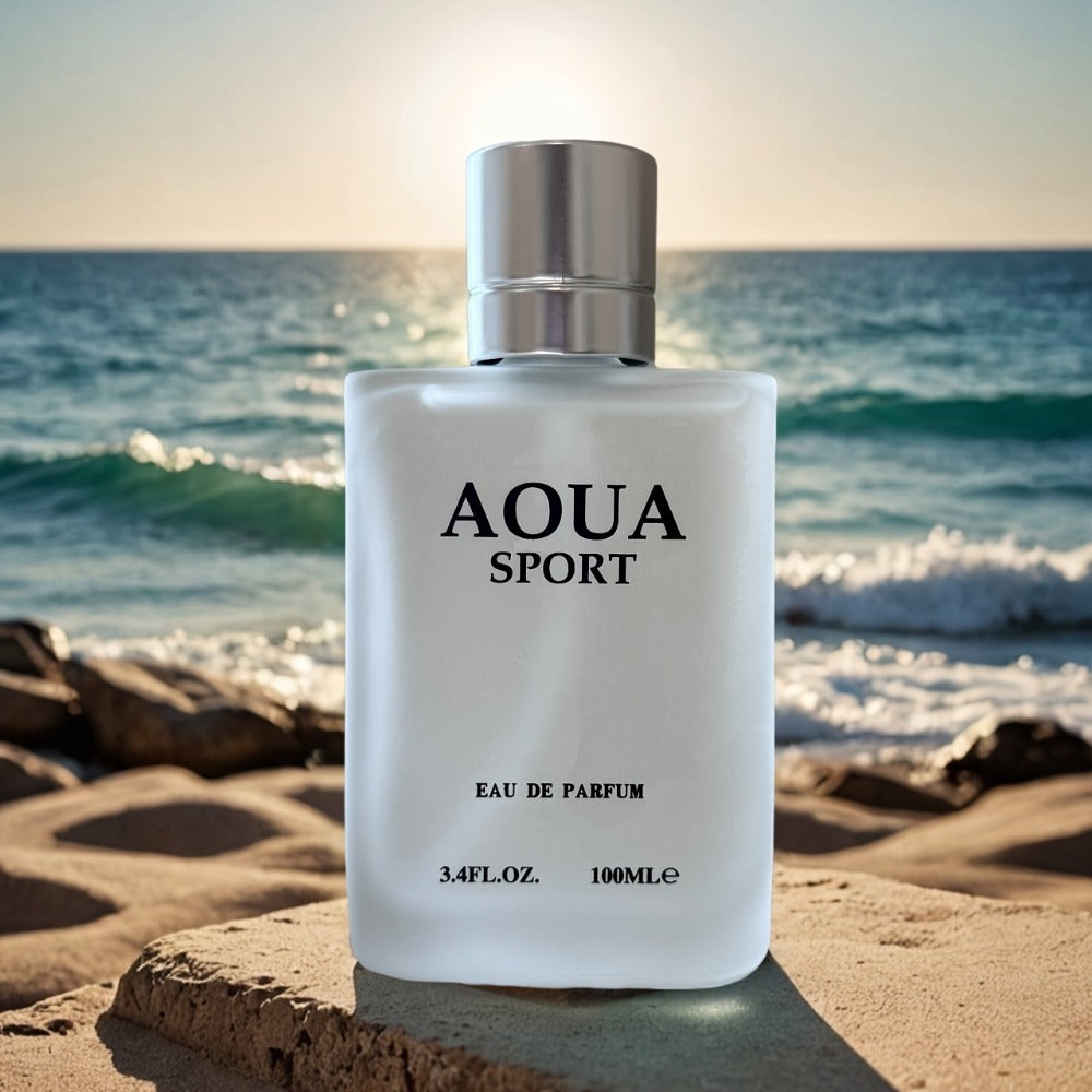 AOUA Black Acqua Aquatic Cologne for Men Eau de Parfum 3.4oz 100ml Fresh Lime Neroli Jasmine EDP Spray 1pc or 2pcs Set Gift for Him