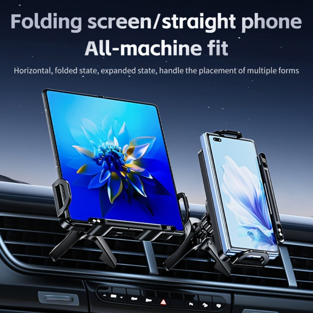 Folding Wireless Car Charger Mount with Air-Vent Base or Two-in-One Stand Checkout Options