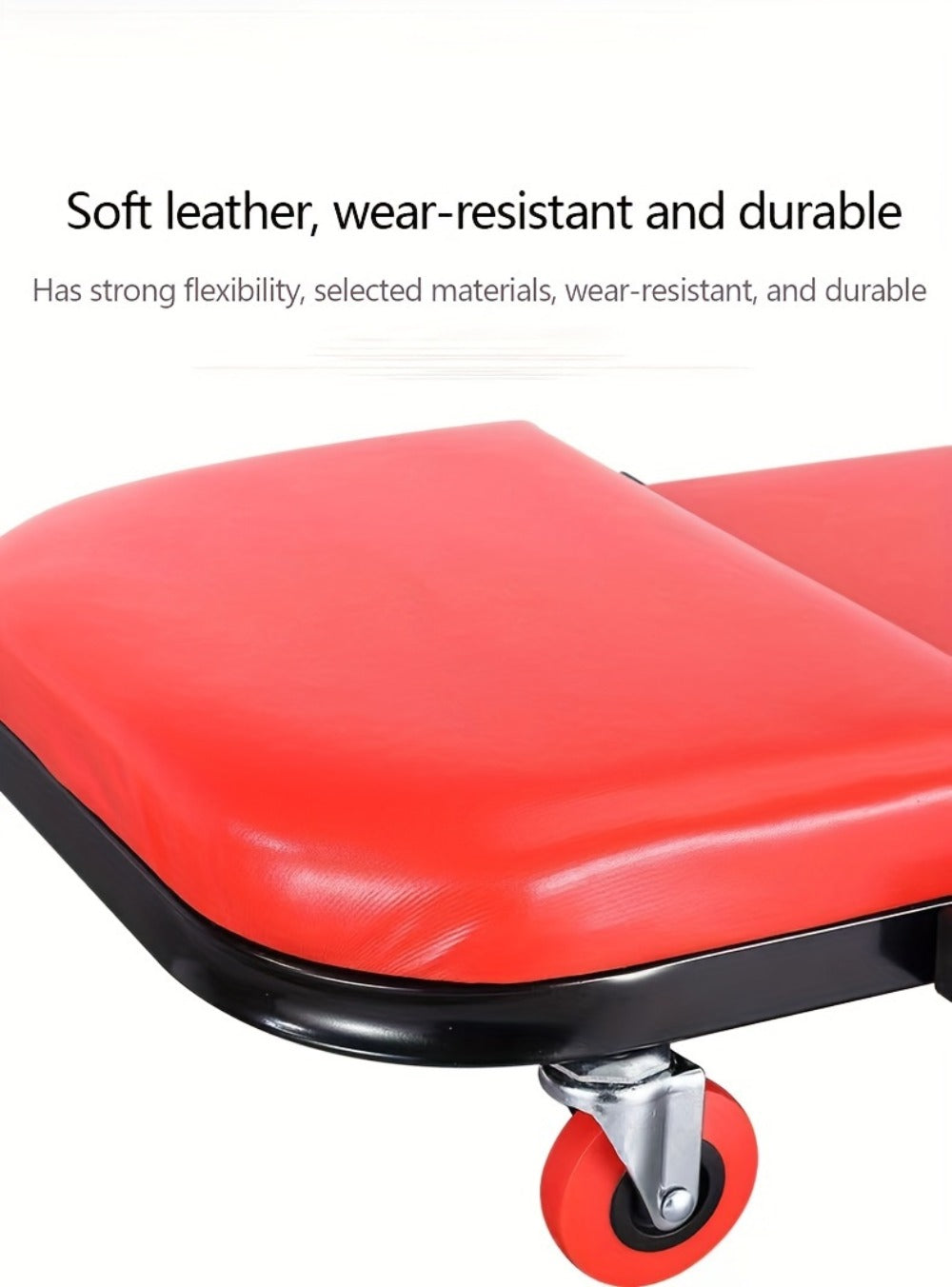 Mechanic Creeper Seat & Rolling Work Stool – Foldable 2-in-1 Auto Repair Crawler, 300 lb Capacity, Adjustable Height, 6 Swivel Wheels