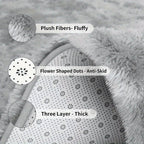 Rectangular Shaggy Area Rug with Nine Color Labels and 3 x 5-Foot to 8 x 10-Foot Size Options
