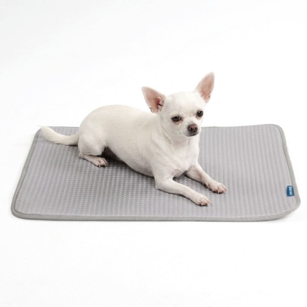 Breathable Cooling Dog Mat Waffle Grey / S
