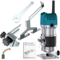 Wood Router Carving Machine Electric Trimmer, Wood Slotting, Drilling & Engraving Tool with Optional 15pc Milling Cutter Set