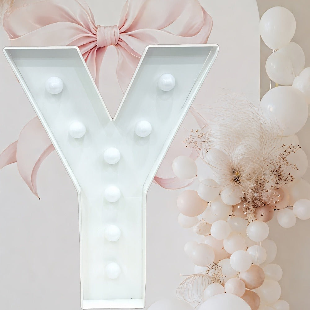 Marquee Letter Lights 3ft LED Light Up Letters for Weddings, Proposals & Celebrations – Cool White Lighted KT Board DIY Display Frame